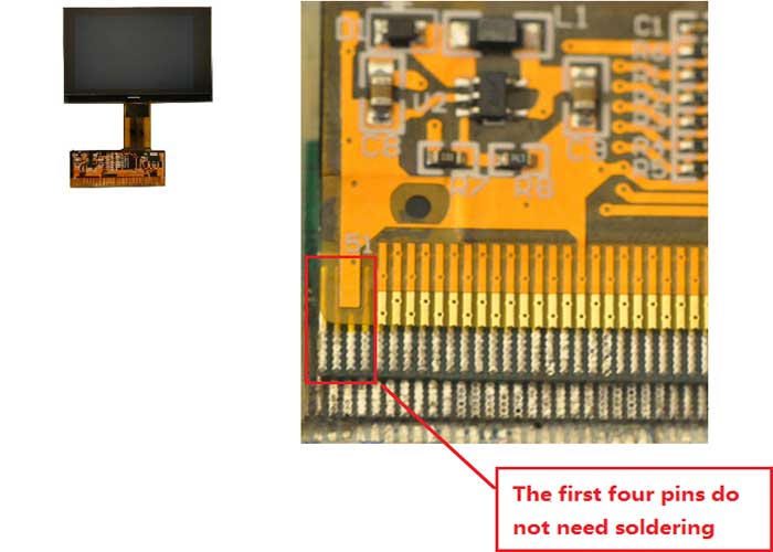 LCD DISPLAY WITH FPC AND IC DRIVER FOR AUDI / VDO GROUP