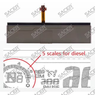 LCD Display with FPC for Citroën C4 (2008+) Diesel Version(5 scales on oil meter)