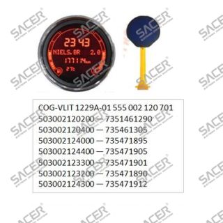 LCD display For Fiat 500, Abarth 500, 595, 695 COG-VLIT 1229A-01